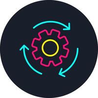 Process Line Multi Color Design vector