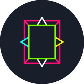 Frame Line Multi Color Design vector