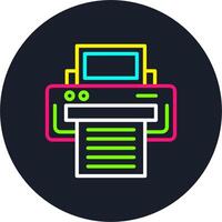 Print Line Multi Color Design vector