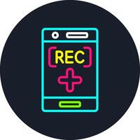 Record Line Multi Color Design vector