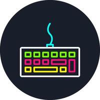 Keyboard Line Multi Color Design vector
