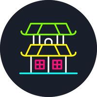 House Line Multi Color Design vector