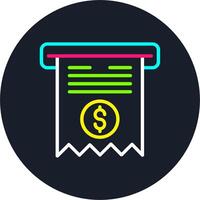 Bill Line Multi Color Design vector