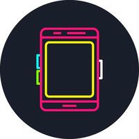 Smartphone Line Multi Color Design vector