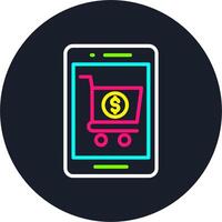 M Commerce Line Multi Color Design vector