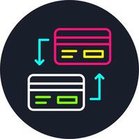 Money Exchange Line Multi Color Design vector