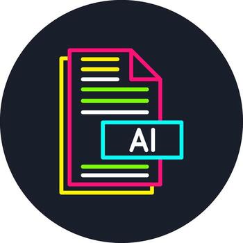 ai archivo línea multi color diseño vector