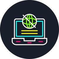 OffGlyph Two Color Line Multi Color Design vector