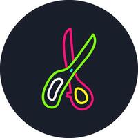 Scissors Line Multi Color Design vector