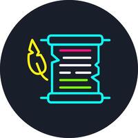 Parchment Line Multi Color Design vector
