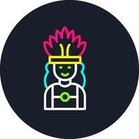 Native Line Multi Color Design vector