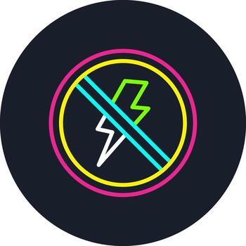 Thunder Line Multi Color Design vector