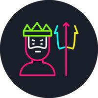 Poseidon Line Multi Color Design vector