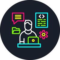Multitask Line Multi Color Design vector