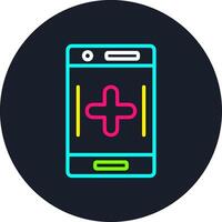Phone Line Multi Color Design vector