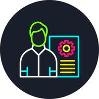Managment Line Multi Color Design vector