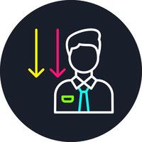 Employee Line Multi Color Design vector