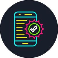 Approved Line Multi Color Design vector