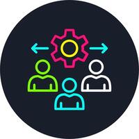 Customer Behavior Line Multi Color Design vector