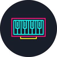 Piano Line Multi Color Design vector