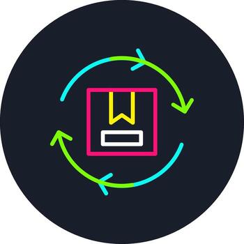 Process Line Multi Color Design vector