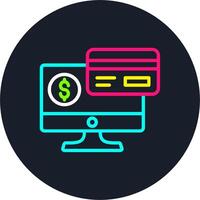 Payment Method Line Multi Color Design vector