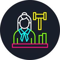 Advocate Line Multi Color Design vector