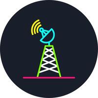 Radar Tower Line Multi Color Design vector
