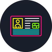 Id Card Line Multi Color Design vector