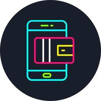 Payment Method Line Multi Color Design vector