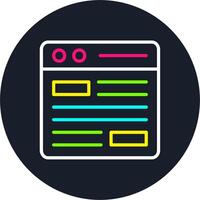 Website Mockup Line Multi Color Design vector