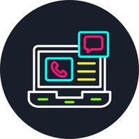 Social Media Line Multi Color Design vector