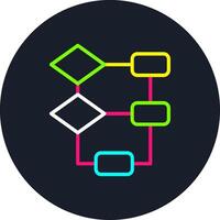 Flowchart Line Multi Color Design vector