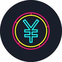 Yuan Line Multi Color Design vector
