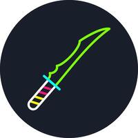 Katana Line Multi Color Design vector