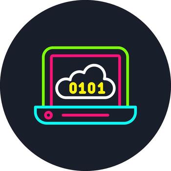 binario código línea multi color diseño vector