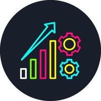 Career Management Line Multi Color Design vector