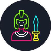Achilles Line Multi Color Design vector