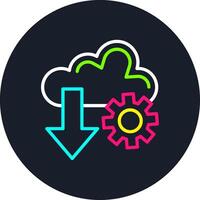 Downloading Line Multi Color Design vector