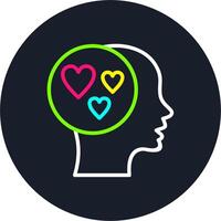 Love Line Multi Color Design vector