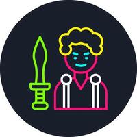 Theseus Line Multi Color Design vector