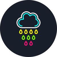 Rain Line Multi Color Design vector