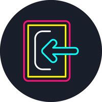 Login Line Multi Color Design vector
