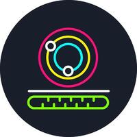 Ion Emission Line Multi Color Design vector