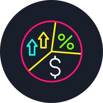 Margin Line Multi Color Design vector