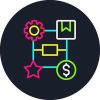 Model Line Multi Color Design vector