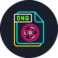 DNG Line Multi Color Design vector