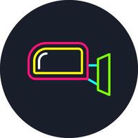 Side Mirror Line Multi Color Design vector