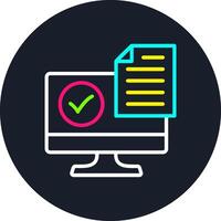 Computer Line Multi Color Design vector
