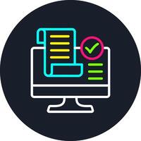 Screen Line Multi Color Design vector